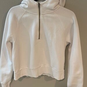 VuoriWomen's White Half-Zip Hoodie Sweater (white)